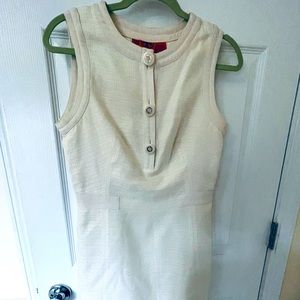 Tweed and linen dress